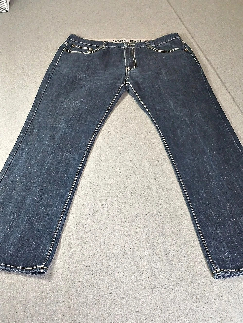 Armani Jeans Straight Jeans Waist 36 Blue